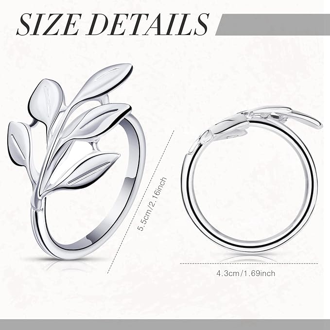 Hotop 72 Pcs Leaf Napkin Rings Set Silver Metal Napkins Rings Holders Bulk Glossy Table Adornment for Vintage Wedding Bridal Thanksgiving Christmas Holidays Fall Dinner Party Decoration Favors
