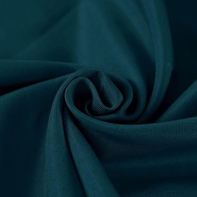 Fokitut 2 Pack Waterproof Rectangle Tablecloth, 90x132 Inch,Stain Resistant and Wrinkle Polyester Table Cloth, Fabric Table Cover for Kitchen Dining, Wedding, Party, Holiday Dinner-Peacock Blue