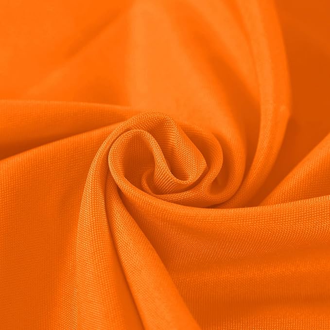 Fokitut 2 Pack Waterproof Rectangle Tablecloth, 90x132 Inch, Stain Resistant and Wrinkle Polyester Table Cloth, Fabric Table Cover for Kitchen Dining, Wedding, Party, Holiday Dinner-Orange