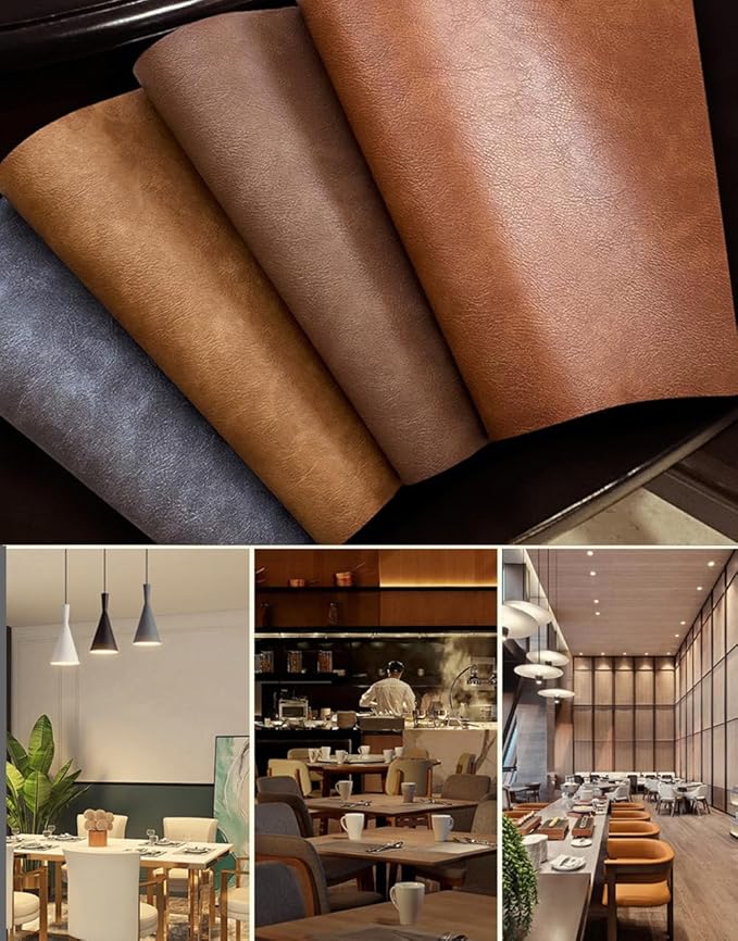 Leather Round Table Washable Placemats, Thick Faux Leather Heat Resistant Wedge Table Placemat, Waterproof Non-Slip Easy to Clean Place mat for Kitchen Coffee Dining Room Table Set of 15