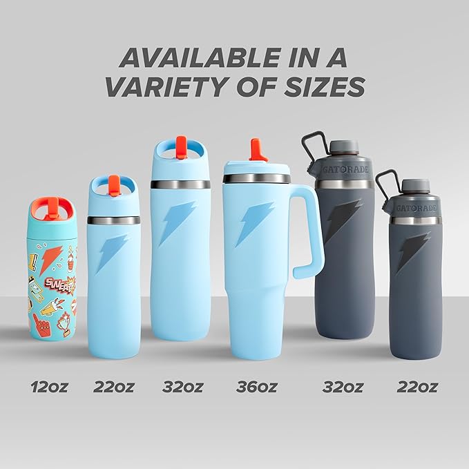 Gatorade 'Overtime' 22oz Stainless Steel Water Bottle, Straw Cap, Purple/Pink