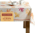 Maison d' Hermine Table Cloth Rectangle Table 100% Cotton 60 x 108 Inches Fall Tablecloth Reusable Everyday Use for Thanksgiving Christmas Decorations Dining Farmhouse Party (Colours of Autumn)