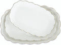 Kassel Ceramic Serving Platter Set | 16”/14”/12” Oval Serving Trays for Entertaining at Parties and Weddings | Oven Safe XL Serving Trays for Tacos, Steak and Cake