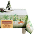 Maison d' Hermine Table Cloth Rectangle Table 100% Cotton 60 x 90 Inches Fall Tablecloth Reusable Everyday Use for Thanksgiving Christmas Decorations Dining Farmhouse Party (Winter Mornings)