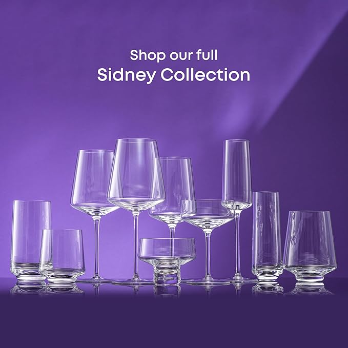 JoyJolt Sidney 9 oz Stemless Champagne Flutes Set of 4 | Modern Champagne Glasses for Prosecco, Rose, Sparkling Wine, Mimosa, Wedding Registry/Hosting Gifts | Premium Crystal Made in Europe