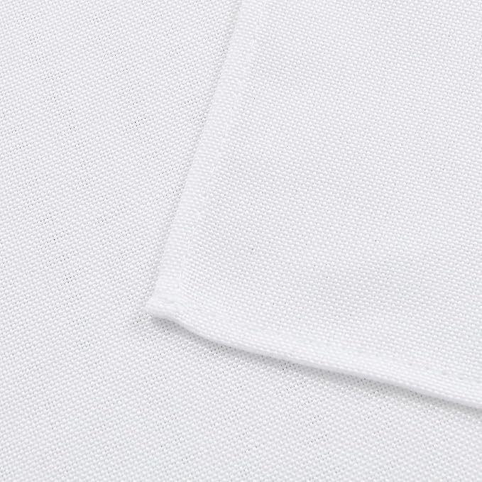 Hiasan Faux Linen Rectangle Tablecloth - Wrinkle and Stain Resistant Washable Table Cloth for Kitchen Dining Room Holiday Table Cover for Party Dinner, White, 70 x 140 Inch