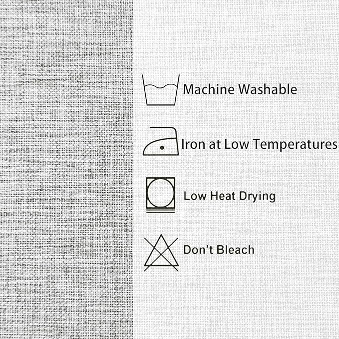 Hiasan Faux Linen Rectangle Tablecloth - Wrinkle and Stain Resistant Washable Table Cloth for Kitchen Dining Room Holiday Table Cover for Dinner, Light Grey, 60 x 140 Inch