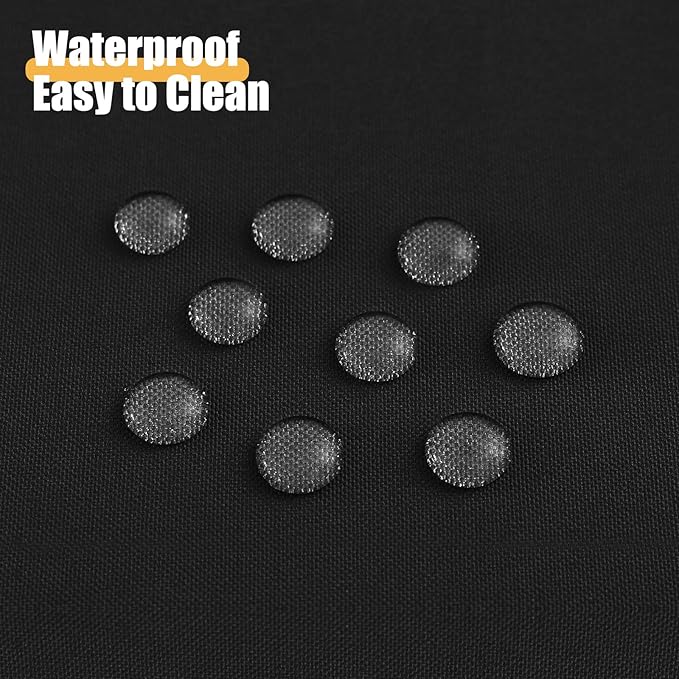 Smiry Square Table Cloth, Waterproof Anti-Scratch Polyester Tablecloth, Decorative Washable Fabric Table Cover for Dining, Buffet, Parties and Outdoor, 54x54, Black
