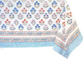 ATOSII Flora Bloom 100% Cotton Rectangle Summer Tablecloth, Block Print Floral Table Cloth Linen for Kitchen Dining I Parties Wedding Outdoors I Home Decor 60 X 108 Inches I 8 Seater I Memorial Day