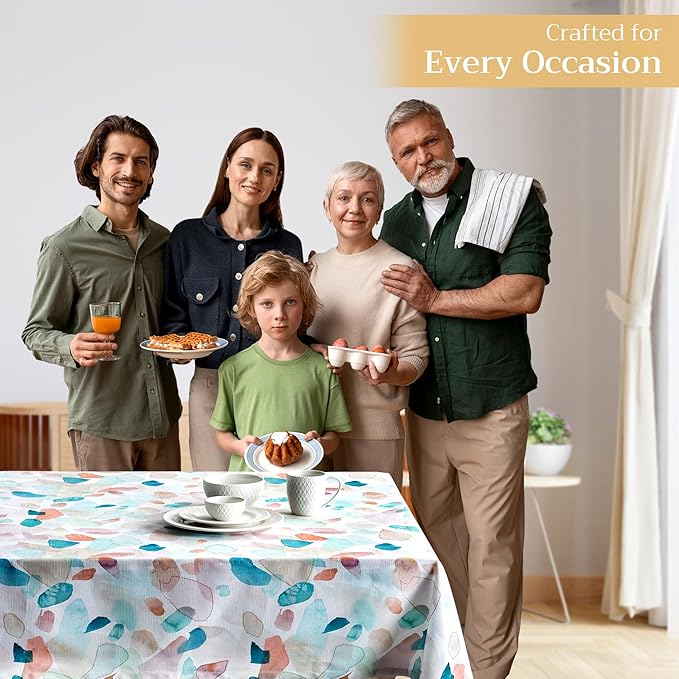 Maison d' Hermine Table Cloth Rectangle Table 100% Cotton 60 x 108 Inches Tablecloth Reusable Decorative for Dining Room Farmhouse Home Valentines Day Decorations Spring Summer - Summer Picnic