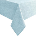 Hiasan Faux Linen Rectangle Tablecloth - Wrinkle and Stain Resistant Washable Table Cloth for Kitchen Dining Room Holiday Table Cover for Dinner, Lux Slate Blue, 60 x 120 Inch