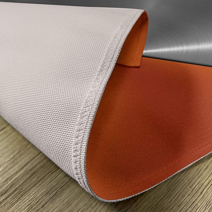 Ambesonne Orange and Grey Place Mats Set of 4, 3D Style Machinery Structure Image Detailed Vivid Modern Contrast Colors, Washable Fabric Placemats for Dining Table, Standard Size, Orange Grey