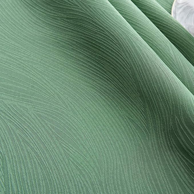 maxmill Jacquard Tablecloth Swirl Design Water Resistance Antiwrinkle Heavy Weight Soft Table Cloth for Buffet Banquet Parties Event Holiday Dinner Rectangle 60 x 84 Inch Sage Green