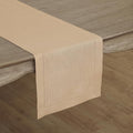 Solino Home Linen Table Runner 36 Inches - 100% Pure Linen Beige Hemstitch Table Runner 14 x 36 Inch Ideal for Dresser and Coffee Tables - Spring, Easter - Classic Hemstitch
