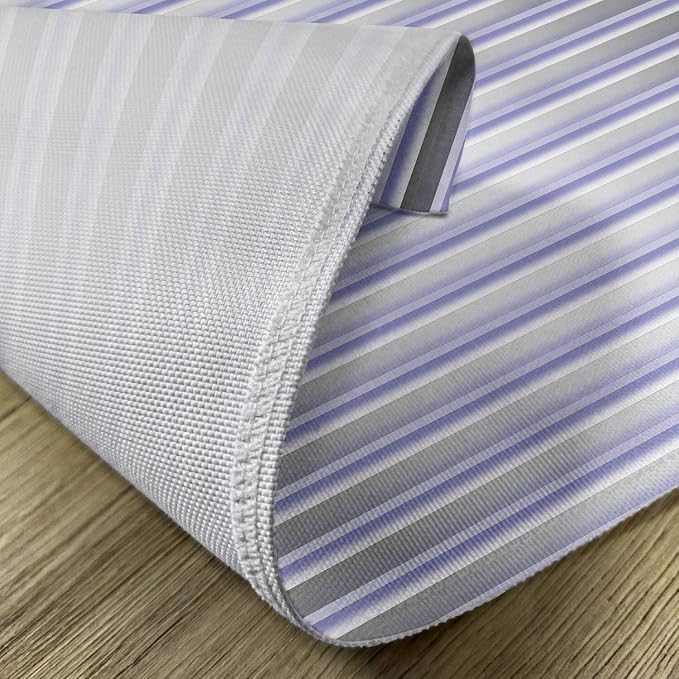 Ambesonne Modern Place Mats Set of 4, Stripe Tube Like Bars Animation Inspired Digital Minimalist Graphic Art, Washable Fabric Placemats for Dining Table, Standard Size, Lavender Grey