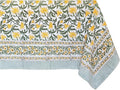 ATOSII 'Noor' 100% Cotton Boho Rectangle Tablecloth, Handblock Floral Print Linen Table Cloth for Dining Table I Tabletop I Parties/Outdoor I Wedding I Spring/Summer (60" X 90")
