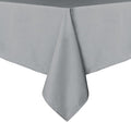 sancua Rectangle Tablecloth - 54 x 78 Inch - Stain and Wrinkle Resistant Washable Polyester Table Cloth, Decorative Fabric Table Cover for Dining Tables, Buffet Parties and Camping, Silver Grey