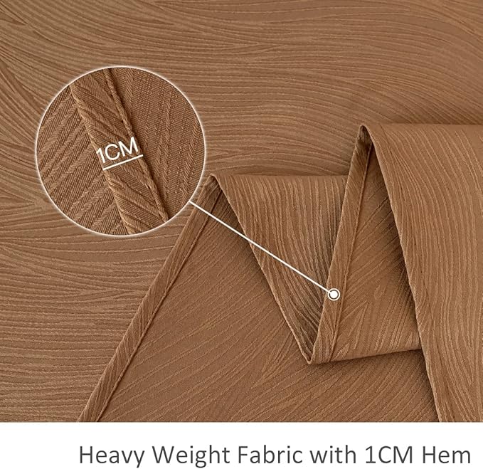 maxmill Jacquard Fall Tablecloth Swirl Design Spillproof Wrinkle Free Heavy Weight Soft Table Cloth for Harvest Thanksgiving Dinner Decorative Fabric Table Cover Rectangle 60 x 104 Inch, Fall Leaf