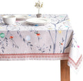 Maison d' Hermine Table Cloth Rectangle Table 100% Cotton 70 x 120 Inches Fall Tablecloth Reusable Everyday Use for Thanksgiving Christmas Decorations Dining Farmhouse Party (Fairy Christmas)