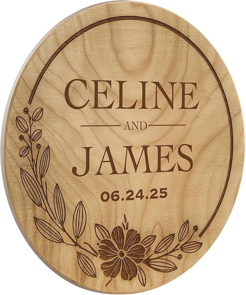 100 Pack Personalized Wedding Coasters, Custom Cardboard Coasters for Drinks with Photo Print and Text, Keepsake Wedding Favors and Gifts for Couples, 3.95" Round (Design 4)