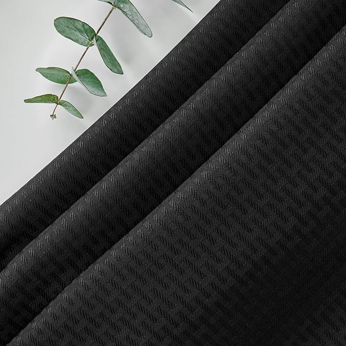 maxmill Square Tablecloth Water Resistance Antiwrinkle Spill Proof Weaved Texture Table Cloth, Decorative Fabric Table Cover for Banquet Parties Event Holiday Dinner, 70 x 70 Inch, Black