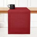 D'Moksha Homes Linen Red Table Runner 48 Inches - 100% Pure Linen Table Runner 14 x 48 Inch for Coffee Tables, Dresser, Valentines, Spring - Machine Washable