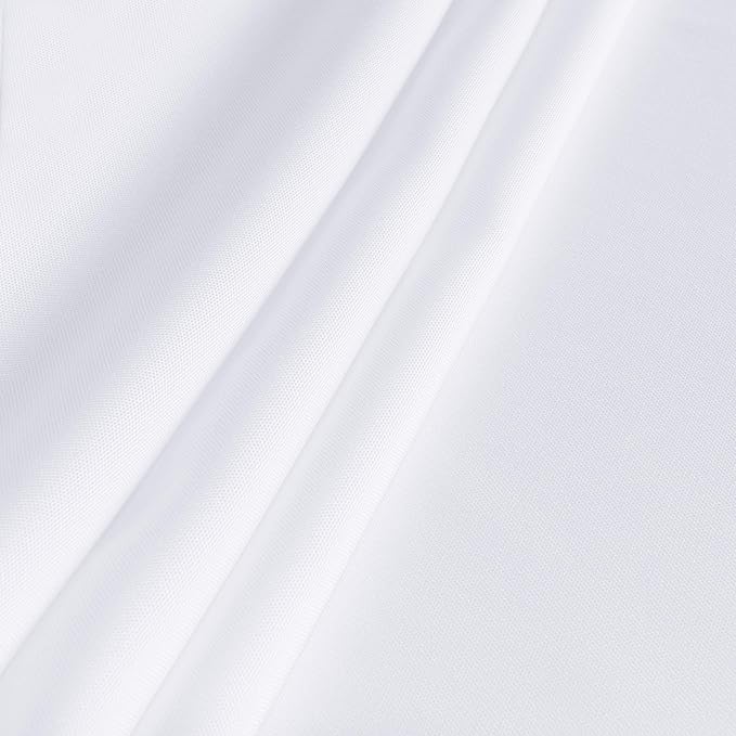 sancua Rectangle Tablecloth - 60 x 102 Inch - Stain and Wrinkle Resistant Washable Polyester Table Cloth, Decorative Fabric Table Cover for Dining Tables, Buffet Parties and Camping, White
