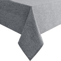 Hiasan Faux Linen Rectangle Tablecloth - Wrinkle and Stain Resistant Washable Table Cloth for Kitchen Dining Room Holiday Table Cover for Party Dinner, Grey, 30 x 60 Inch