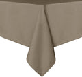 sancua Square Tablecloth - 54 x 54 Inch - Stain and Wrinkle Resistant Washable Polyester Table Cloth, Decorative Fabric Table Cover for Dining Tables, Buffet Parties and Camping, Taupe