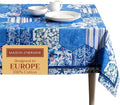Maison d' Hermine Table Cloth Rectangle Table 100% Cotton 54 x 72 Inches Tablecloth Reusable Decorative for Dining Room Farmhouse Home Valentines Day Decorations Spring Summer - Summer Blues
