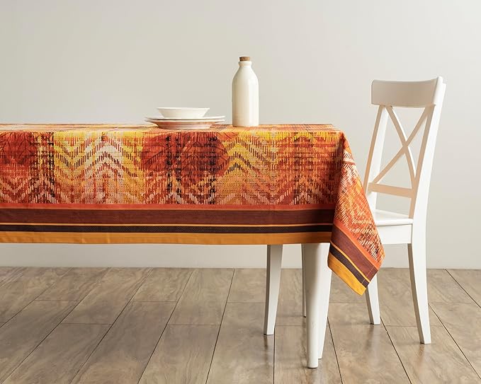 Maison d' Hermine Table Cloth Rectangle Table 100% Cotton 70 x 90 Inches Fall Tablecloth Reusable Everyday Use for Thanksgiving Christmas Decorations Dining Farmhouse Party (Thanksgiving Tartan)