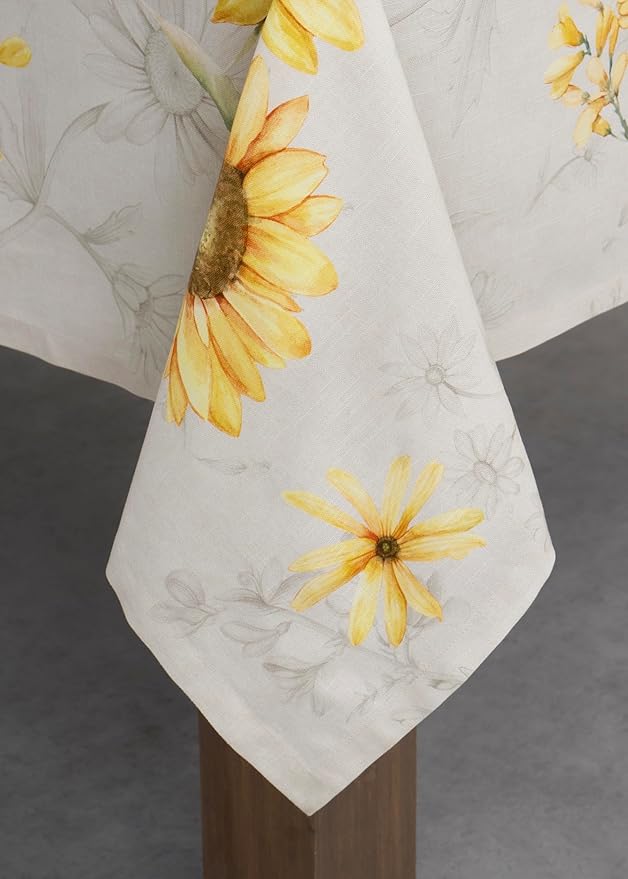 Maison d' Hermine Table Cloth Rectangle Table 100% Cotton 60 x 108 Inches Tablecloth Reusable Decorative for Dining Room Farmhouse Home Valentines Day Decorations Spring Summer - Candice