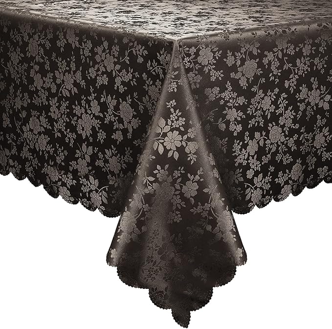 Smiry Rectangle Table Cloth, Waterproof Heavy Duty Vinyl Tablecloths, Wipeable Washable Table Cover for Kitchen and Dining Room (Coffee, 54" X 120")