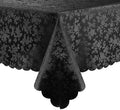 Smiry Rectangle Table Cloth, Waterproof Heavy Duty Vinyl Tablecloths, Wipeable Washable Table Cover for Kitchen and Dining Room (Black, 70" X 90")