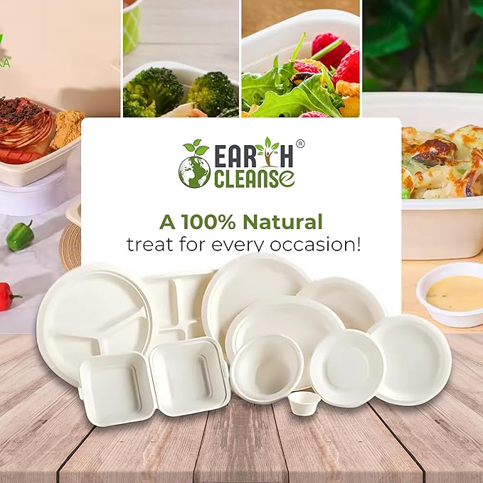 8.5 oz Paper Bowls [500 Pack] – Heavy-Duty Disposable Sugarcane Bowls, Made from Bagasse, Microwave & Leak-Resistant – Great for Cereal, Salad, Snacks, and Soups