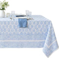 ATOSII Amalfi 100% Cotton Boho Rectangle Fall Tablecloth, Handblock Print Table Cloth for Kitchen I Dining Table Linen Fall Décor I Parties Wedding Outdoor Christmas Thanksgiving I Fall 60 X 90 Inches