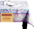 Maison d' Hermine Table Cloth Square Table 100% Cotton 60 x 60 Inches Tablecloth Reusable Decorative for Dining Room Farmhouse Home Valentines Day Decorations Spring Summer - Indian Floral