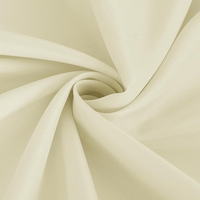 Fitable 6 Pack Ivory Round Table Clothes - 70 Inches in Diameter - Stain Resistant and Washable Tablecloths, Polyester Fabric Table Covers for Wedding, Party, Banquet, Gathering