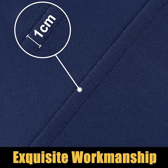 Smiry Rectangle Picnic Table Cloth, Waterproof Elastic Fitted Tablecloths for 8 Foot Tables, Washable Polyester Table Cover for Camping, Indoor and Outdoor (Navy, 36"x96")
