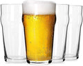 Pint Glasses,20oz British Beer Glass,Classics Craft Beer Glasses,Premium Beer Glass Tumbler Set of 4, Unique Design Beer Glasses Easy Stacking in The Cupboard