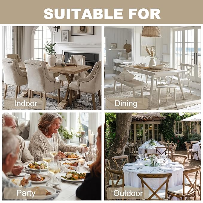Hiasan 2 Pack Faux Linen Square Tablecloth - Wrinkle and Stain Resistant Washable Table Cloth for Kitchen Dining Room Holiday Table Cover for Party Dinner, Black, 70 x 70 Inch