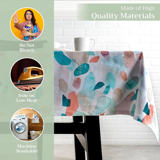 Maison d' Hermine Table Cloth Rectangle Table 100% Cotton 60 x 120 Inches Tablecloth Reusable Decorative for Dining Room Farmhouse Home Valentines Day Decorations Spring Summer - Summer Picnic