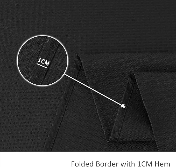 maxmill Tablecloth Weaved Texture Stain Resistant Waterproof, Wrinkle Resistant Washable Table Cloth, Fabric Table Cover for Dining Room, Indoor Outdoor Use, Rectangle 60 x 120 Inch, Black
