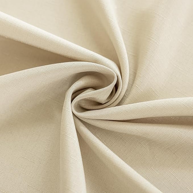 Fabric Beige Rectangle Table Cloth 60 x 102 Inch Faux Linen Textured Water Resistant & Wipeable Rectangular Tablecloth Reusable for Dining Kitchen Party