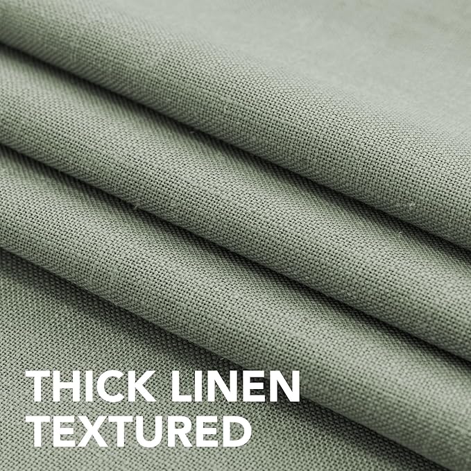 H.VERSAILTEX Linen Table Cloths Round 60 Inch Premium Tablecloth Spill-Proof Waterproof Table Cover for Dining Buffet Feature Extra Soft and Thick Fabric Wrinkle Free, Sage