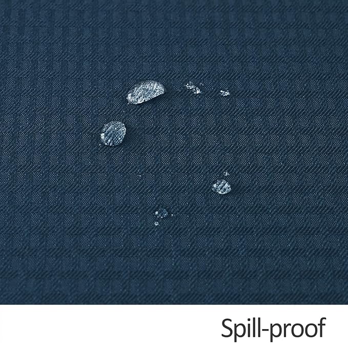 maxmill Weaved Texture Tablecloth Water Resistance Antiwrinkle Spillproof Soft Washable Table Cloth for Dining Room, Buffet Banquet Parties Holiday Dinner, Rectangular 60 x 108 Inch, Navy Blue