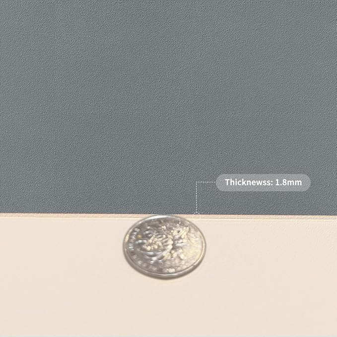 Leather Table Cover,1.8mm Thick,36x36 Inch Table Protector,Table Protector for Dining Room Table,Dining Table Protector.(Beige+Light Gray,36x36)