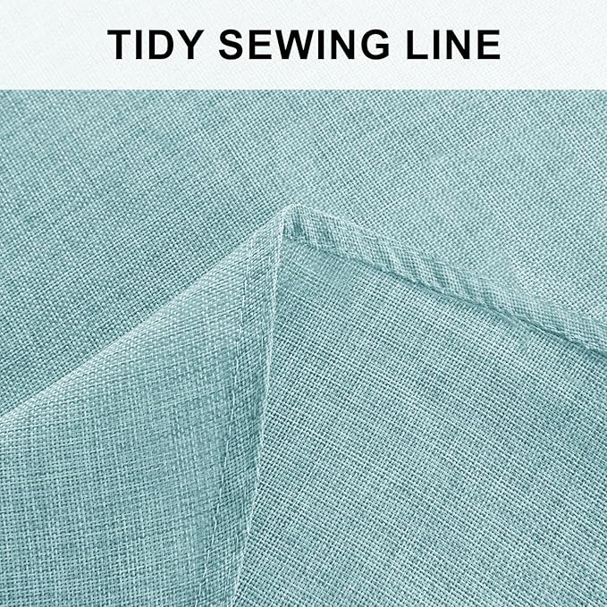 Hiasan Round Tablecloth 90 Inch Linen - Wrinkle and Stain Resistant Washable Polyester Fabric Table Cloth for Dining Room Kitchen Party, Aqua