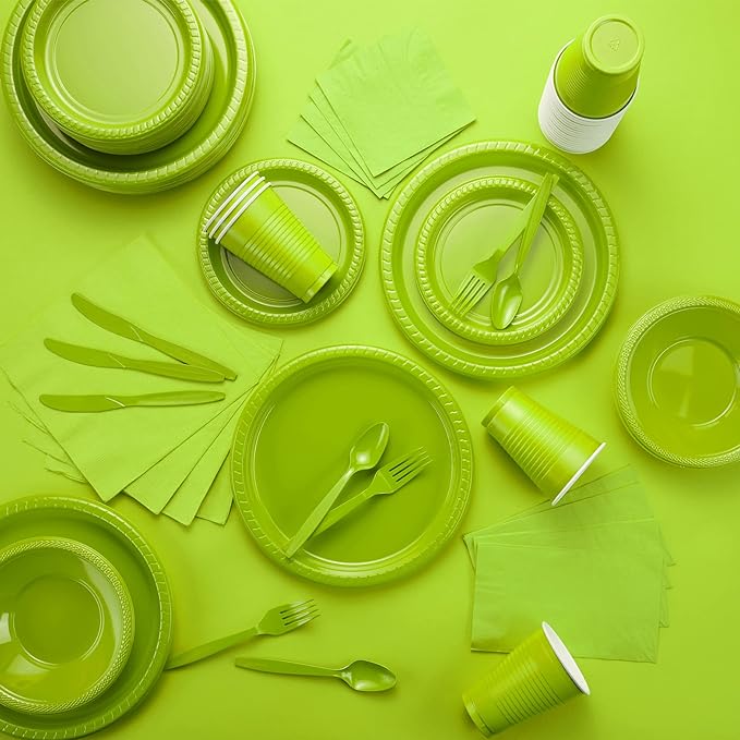 Big Party Pack 40 Count Kiwi Green Dinner Napkins Tableware- Ideal for Wedding, Party, Birthday, Dinner, Lunch, Cocktails. (7” x 7”)