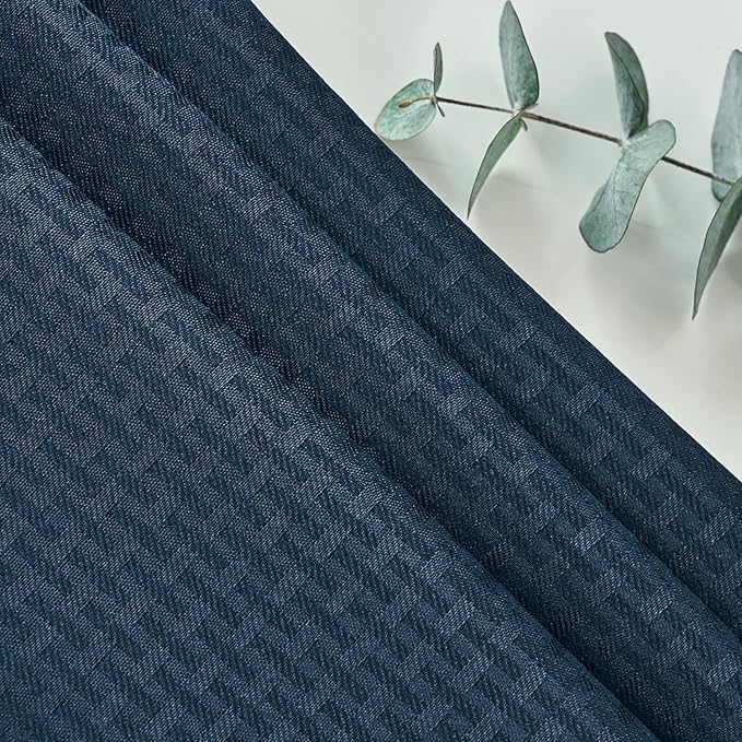 maxmill Jacquard Tablecloth Stain Resistant Waterproof Wrinkle Free Spillproof Washable Soft Weaved Texture Table Cloth for Dining Room, Indoor Outdoor Use, Rectangle 60 x 140 Inch, Navy Blue